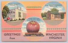 Saludos desde Winchester VA Sheridans Cuartel General de Washington UNP Postal e8