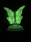 New ListingFenton Butterfly Glows Like Uranium Glass Figurine UV Blacklight Vintage