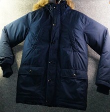 Old Navy Hooded Parka Blue Size L 10-12 Kids Jacket Preowned