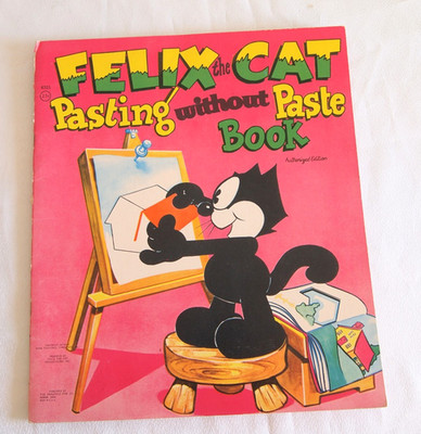 Vtg Felix The Cat Sticker Book 1950's Saalfield Publishing