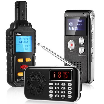 3 Pcs Ghost Hunting Equipment Kit Includes 1 Pcs 8GB Audio Recorder 1 Pcs Emf...