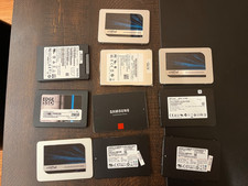 LOT OF 10 SSD 2.5" CRUCIAL SAMSUNG MICRON SANDISK EDGE LITEON 256-275GB TESTED