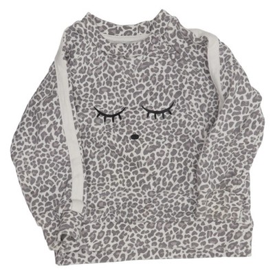 Livly, Sweatshirt, Größe: 80, Weiß/Grau, Baumwolle, Leopard, Sweat, Mädchen #0Ls