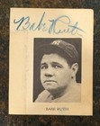 Babe Ruth HOF Autographed 4x4.5 Photo Yankees PSA/DNA LOA Rare