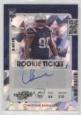 2021 Panini Contenders Optic Cracked Ice Prizm 9/22 Christian Barmore Auto s3g