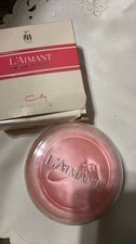 VTG Coty L'Aimant Dusting Powder 4 Ounce Pink Puff NOS w/Box Retro Vanity