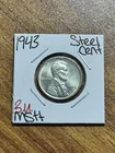 1943 P Steel Cent WWII Wartime Penny BU Brilliant Uncirculated MS+ Coin (14455)