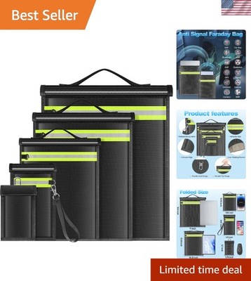 Essential 5 Pack Faraday Bags Set - EMP & Signal Blocking for Electronics Safety