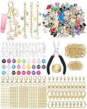 359Pcs Charms Lip Gloss Keychain Making Kit, Charm Making Kit, Bag Charm Kit,...