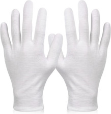 6 Pairs XL White Cotton Gloves for Dry Hand Moisturizing Cosmetic Eczema Hand Sp