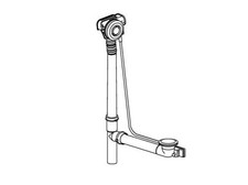 DURAVIT 791224000001000 CABLE-DRIVEN WASTE AND OVERFLOW FOR BATHTUBS, CHROME