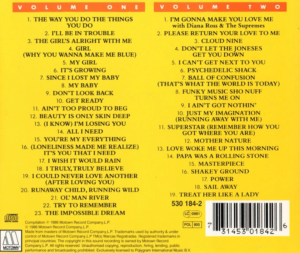 The Temptations - Anthology (2 CD-Album Motown 530 184-2) 1986 - Bild 2 von 2