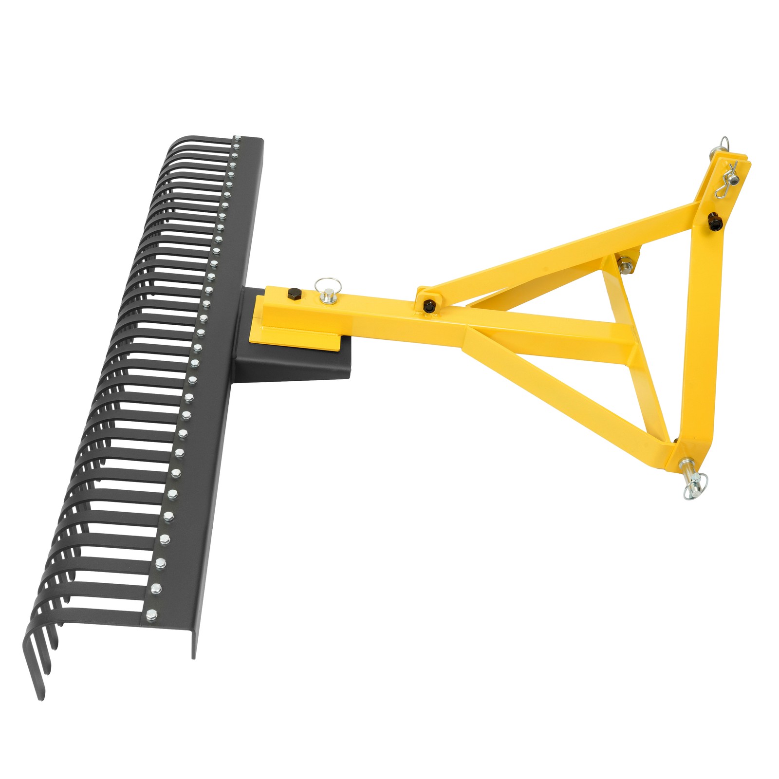 3-Point 60''Landscape Rock Rake Soil Garden Tool for Cat 1 Campact Tractor Heavy