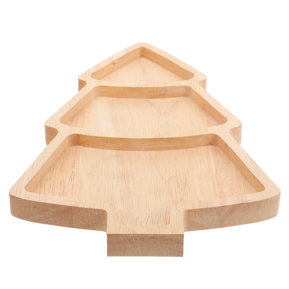  Cute Candy Dish Dessert Plates Dishes for Party Table Solid Wood Tray