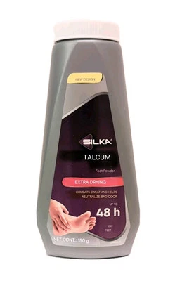 SILKA MEDIC TALCUM EXTRA DRYING TALCUM POWDER FOR ATHLETES FOOT 150g