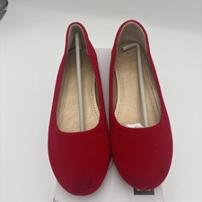 DREAM PAIRS Girls Slip On Ballet Flats Muy Red Suede Size 4  SINGLE LEFT SHOE 