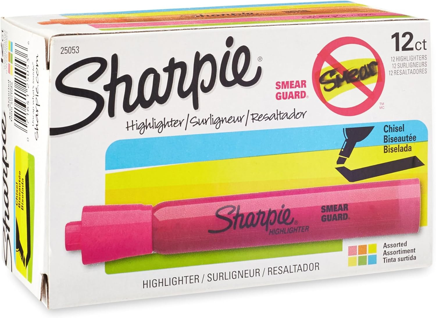 S Assorted Colors | Chisel Tip Highlighter Pens, 12 Cou