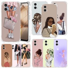 Phone Case For Motorola Moto E15 G35 G06 G86 Edge 60 Girls Design Flexible Cover