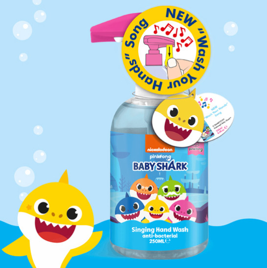 Baby Shark Singing Hand Soap Hand Wash 250ml Musical Fun Encourages Hygiene