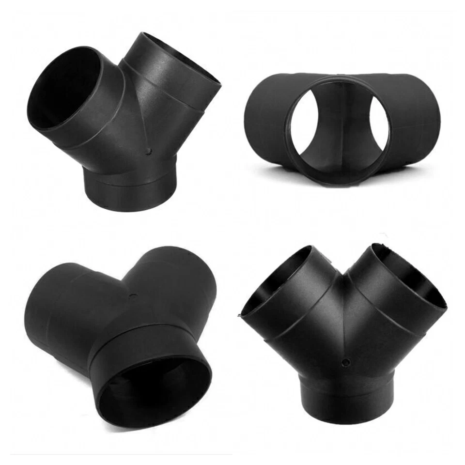 Conector de salida de conducto de ventilación de aire de 75 mm pieza en Y y solapa de válvula para calentador diésel EE. UU. Foto 4 de 4