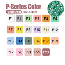P-Series Color 2.6mm Fuse Beads 1000 Pack for Pegboards Fuse Melt Bead Packs