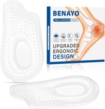 2Pairs Plantar Fasciitis Heel Cups Inserts,Heel Cushions for Plantar Fasciitis,H