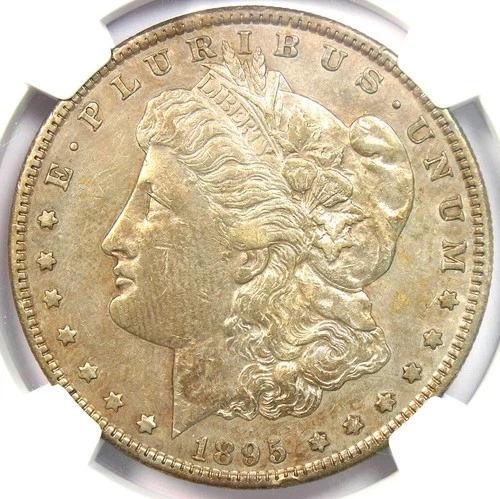 1895-S Morgan Silver Dollar $1 - Certified NGC AU Details - Rare Date Coin!