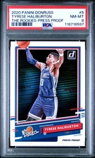 2020 PANINI DONRUSS THE ROOKIES PP #5 TYRESE HALIBURTON PSA 8