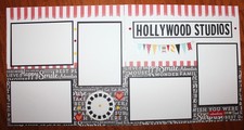 Disney scrapbook pages 2 each 12 x 12 handmade assembled Hollywood Studios