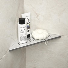Bernkot Corner Shower Shelf, 304 Stainless Steel 10" 10"- 1 Pack, Brushed