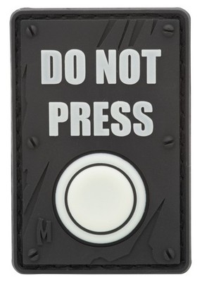 Maxpedition Rubber Patch DO NOT PRESS Glow