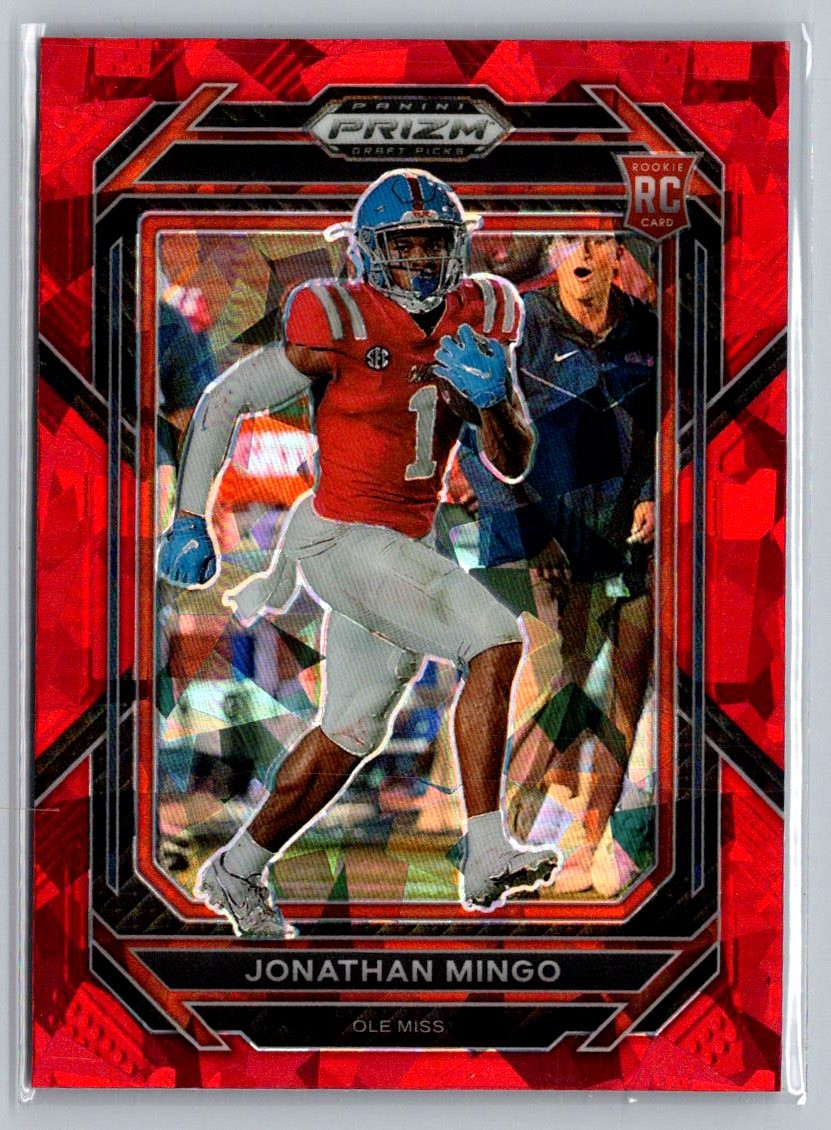 2023 Panini Prizm Draft Picks #150 Jonathan Mingo Prizms Red Ice