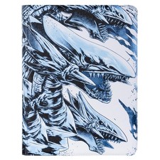 DRZERUI 16-Pocket Card Binder, Ringless, 1024-Card Capacity, Yugioh, Blue/White