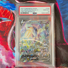 Pokemon Galarian Rapidash V 168/198 Chilling Reign Alt Full Art Holo PSA 10 on eBay