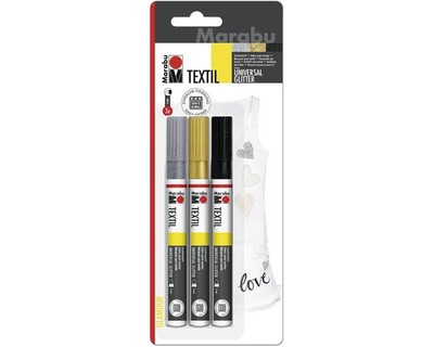 Marabu Textil Painter Glitter Set 3x 3 mm