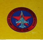 PATCH FABRIC: TOP GUN, UNITED STATES NAVY FIGHTER WEAPONS SCHOOL, DIAMETER 9C