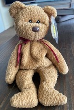 Ty Beanie Babies Curly The Bear With Protected Tags