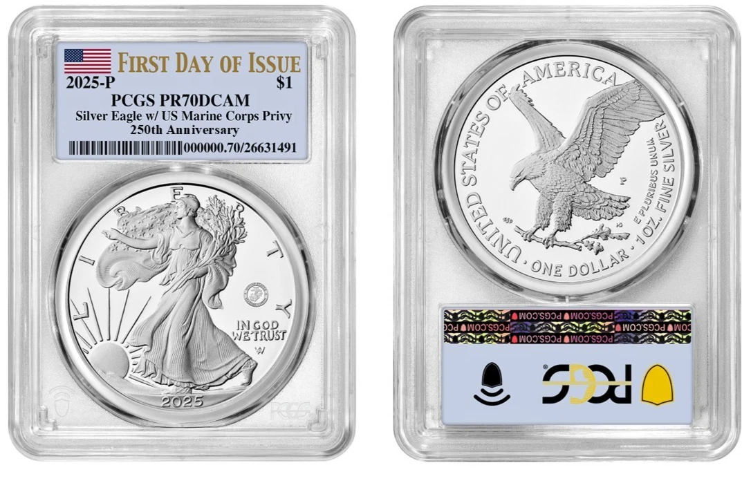 American Eagle PR 70 PCGS Certified Silver Bullion Coins for sale
