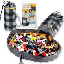 SlideAway Table Top Play Mat, Room Travel Organizer - Buffalo Check Print