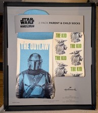 NWT NEW Hallmark Star Wars Mandalorian Baby Yoda Grogu Sock Set Parent Child