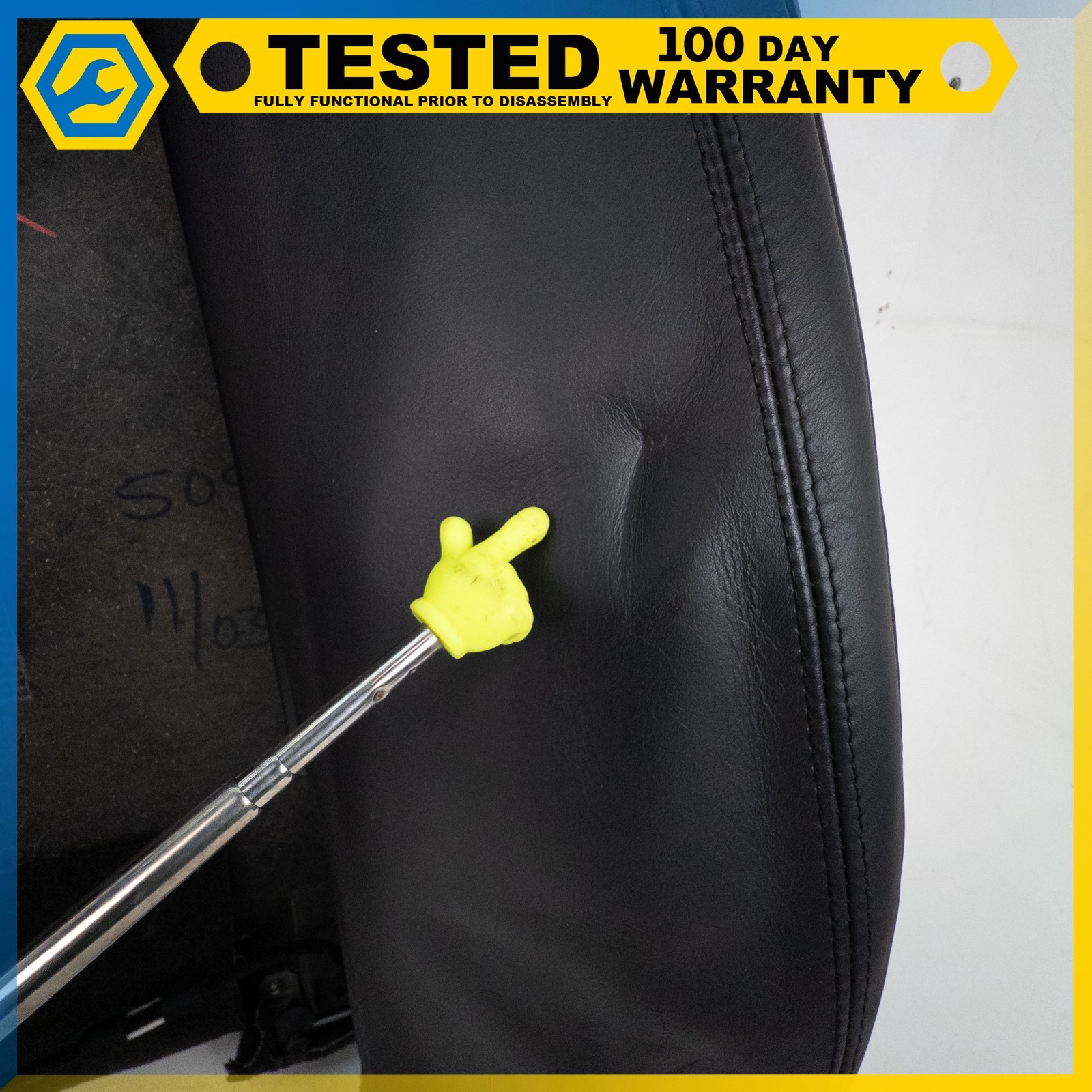 03-13 BENTLEY CONTINENTAL GT FRONT RIGHT SIDE SEAT UPPER BACK CUSHION BLACK OEM