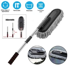 Telescopic Car Wash Brush Kit Mop Long Handle Adjustable Vehicle Cleaning Tools