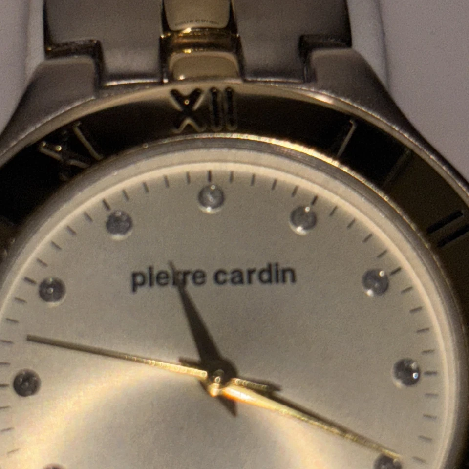 Nuevo Pierre Cardin vintage para hombre tono plata y oro con diamantes Foto 4 de 4