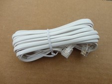 5pc.15ft. RJ11 Modular Phone/Telephone Wire Line Flat Cord/Cable 6P4C WHITE 15'