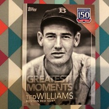 #32 Ted Williams red Sox 5x7 Silver 05/49 made 2019 Topps 150 Years of Greatest