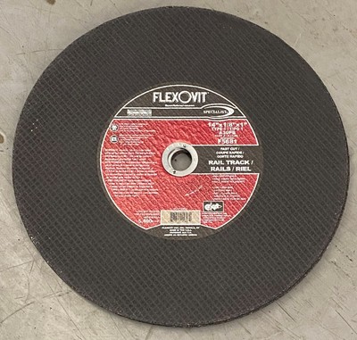RAIL TRACK STEEL SAW WHEEL HIGH SPEED CUTTING 30 GRIT 5,400 RPM 14'' X 1/8'' X 1''