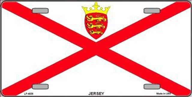 Jersey Flag Metal License Plate Sign for Car Truck Wall Home Decor Art