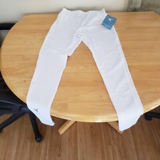 shiny InSport White tight running gym health club aerobics XS X Small NWT USA