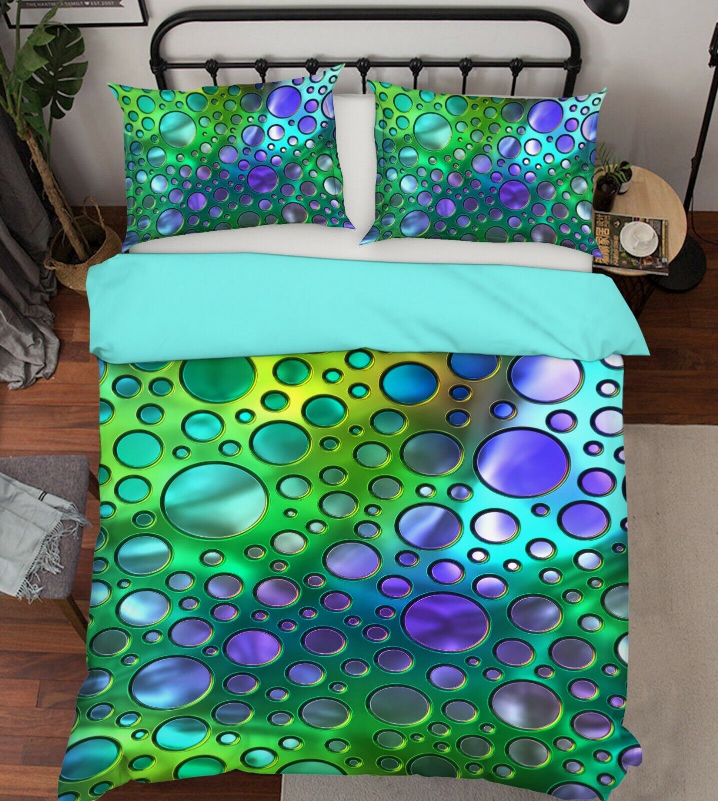 3D Colored Dots NAO3179 Bed safety Pillowcases Quilt Duvet wholesale Cover Set Queen King Fay