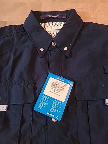 Columbia PFG Bahama II Short Sleeve Shirt 212464,Size,Small, Blue - Picture 2 of 2